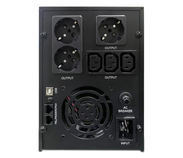 GEMBIRD UPS 3000VA Line-in 1xC14 3xC13 2xShuko USB RJ45 EG-UPS-036 - 1230982 - zdjęcie 4